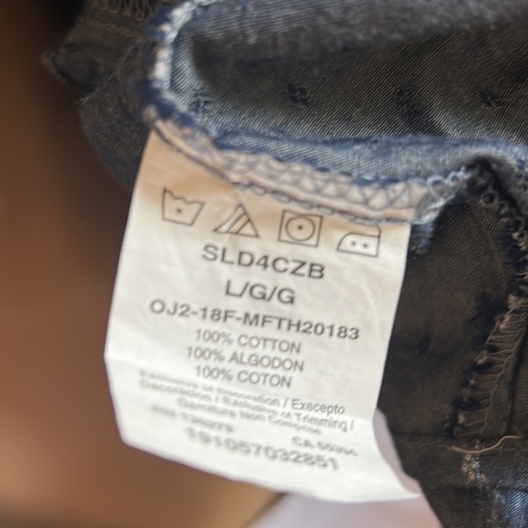 Vintage NWT Blue lightweight jean shirt,sz Large, Yellowstone.western country - Picture 8 of 9